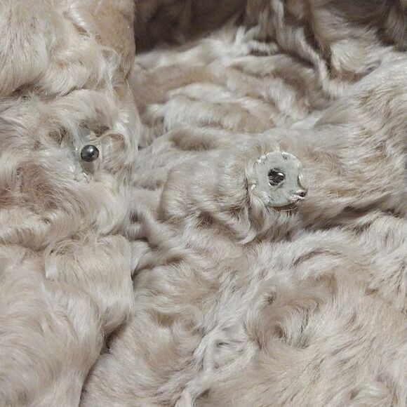 Women's Small? Short Curly Sheep/Lamb, Soft Sheepskin Fur Trench Coat, Unbranded - Picture 12 of 16